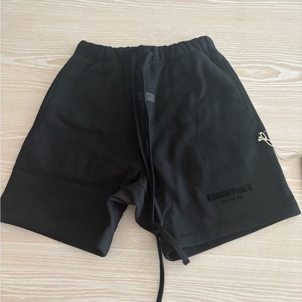 Essentials Jet Black Athletic Men's Shorts